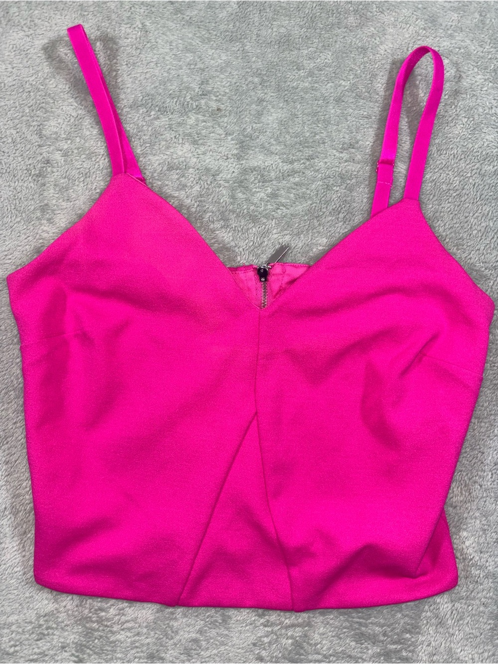 Hot Pink Dynamite zippered crop top size XS